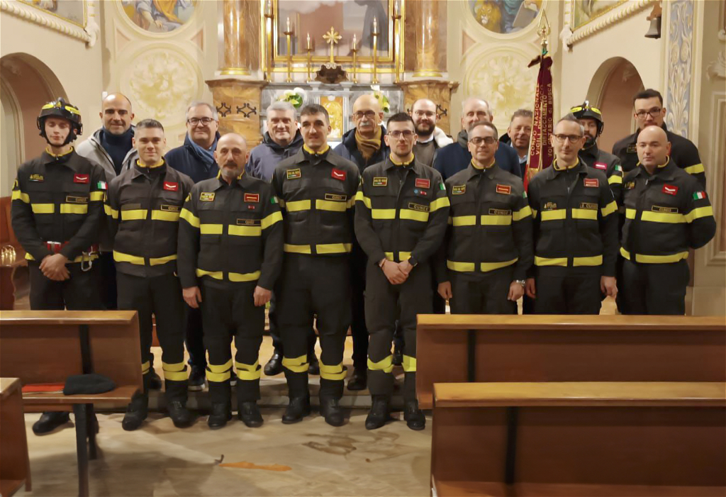 Il gruppo dei Vigili del Fuoco Volontari di Busca