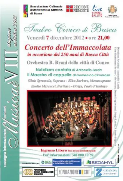 La locandina di presentazione del concerto del 7 dicembre