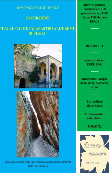 Domenica escursione  dalle cave di Alabastro all'Eremo 