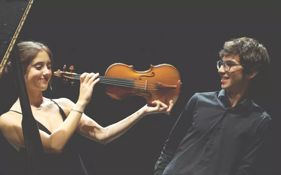 Letizia Gullino, violino,  e Luca Troncarelli