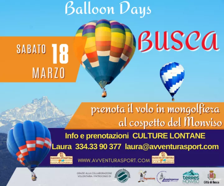 Sabato 18 marzo sarà di nuovo ”balloon days”