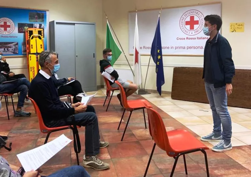 Il consigliere comunale delegato alla Sanità e volontario Cri Jacopo Giamello ha salutato i convenuti a nome del Comune: 