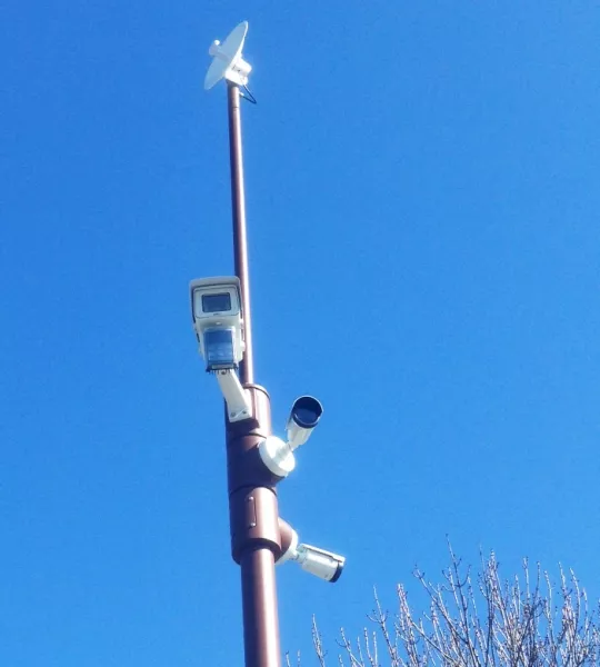 Una delle telecamere ad alta definizione attive 24 ore su 24 posizionate in città