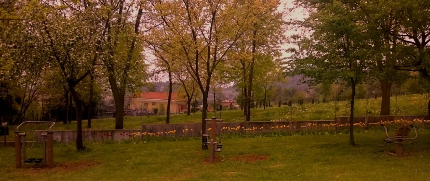 Uno scorcio del parco di Villa Ferrero con il Giardino dei sensi