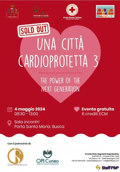 Sabato il convegno di una città cardioprotetta “The power of the next generation”