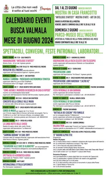 Gli eventi e gli appuntamenti di giugno