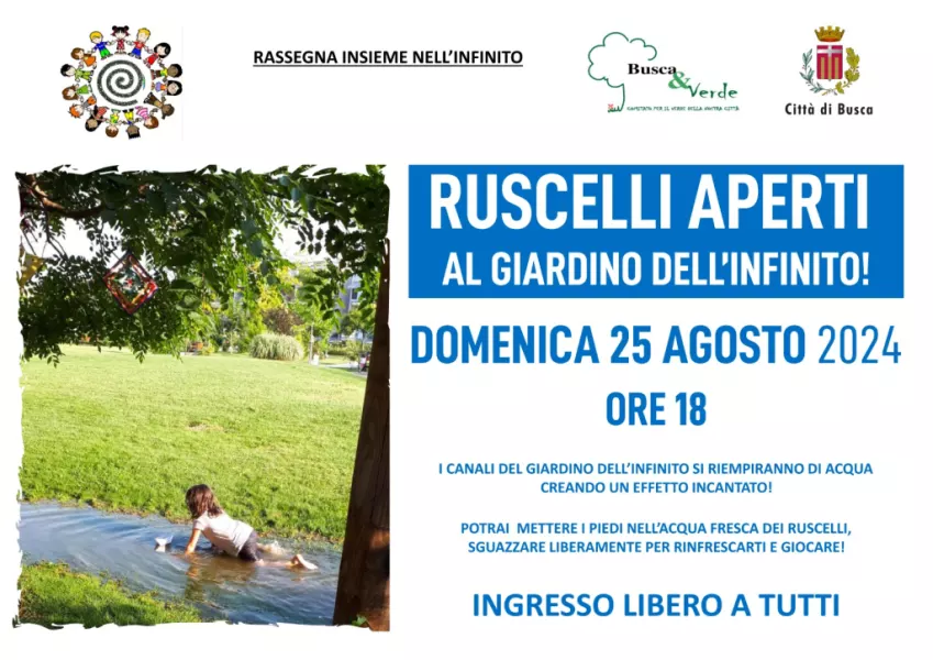 Domenica ruscelli aperti nel Giardino dell'infinito