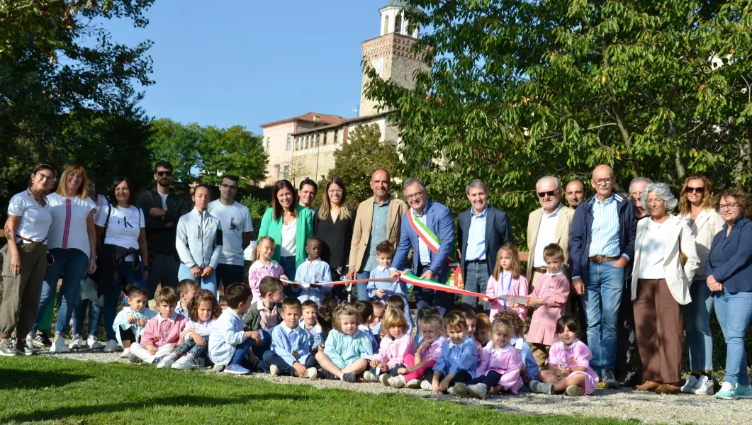 Il  percorso fluviale attrezzato lungo il Maira inaugurato questa mattina dai bambini delle scuole dell'infanzia