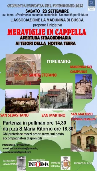 Apertura delle cappelle d'arte