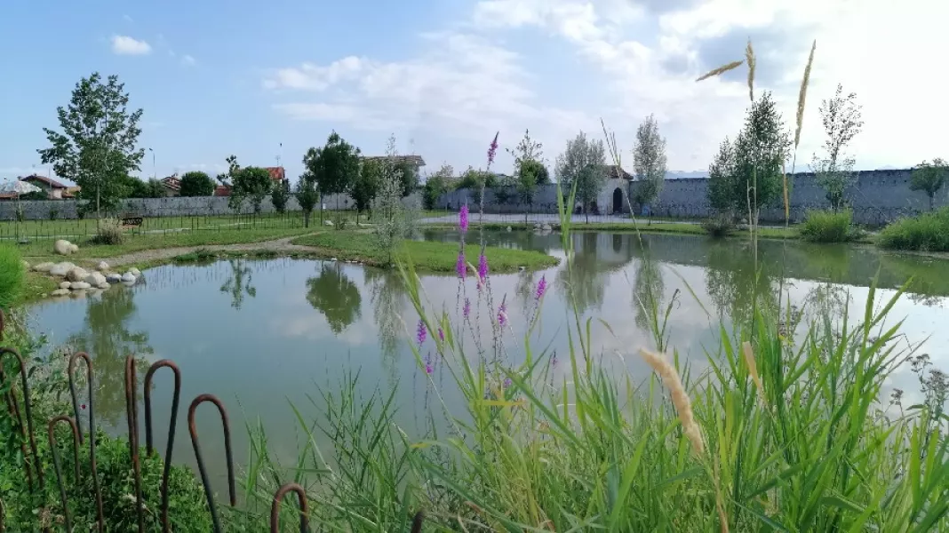 Lo stagno del parco-museo dell'Ingegno luogo della serata di sabato 18 luglio