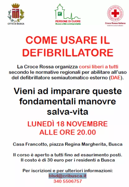 La locandina del prossimo scorso di lunedì 18 novembre