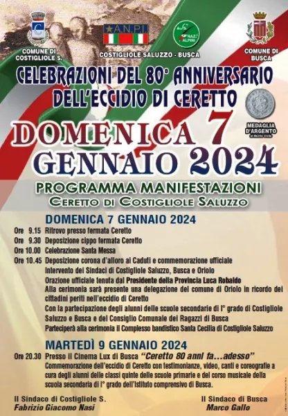 Ottantesimo anniversario dell'Eccidio di Ceretto