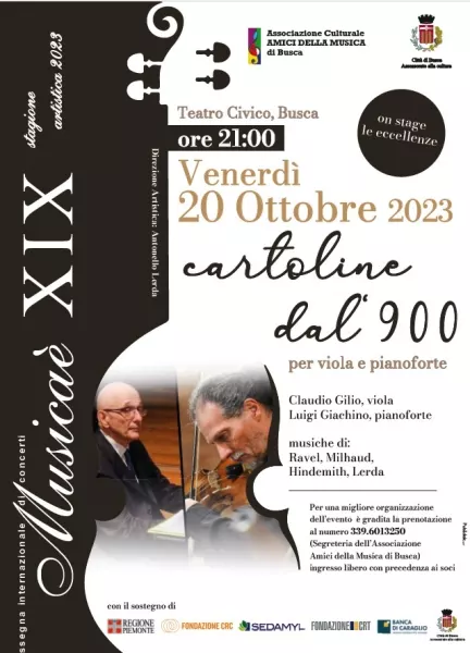 Cartoline dal ‘900 per viola e pianoforte  