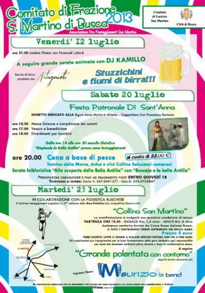 Eventi a cura dell'associazione pro festeggiamenti San Martino