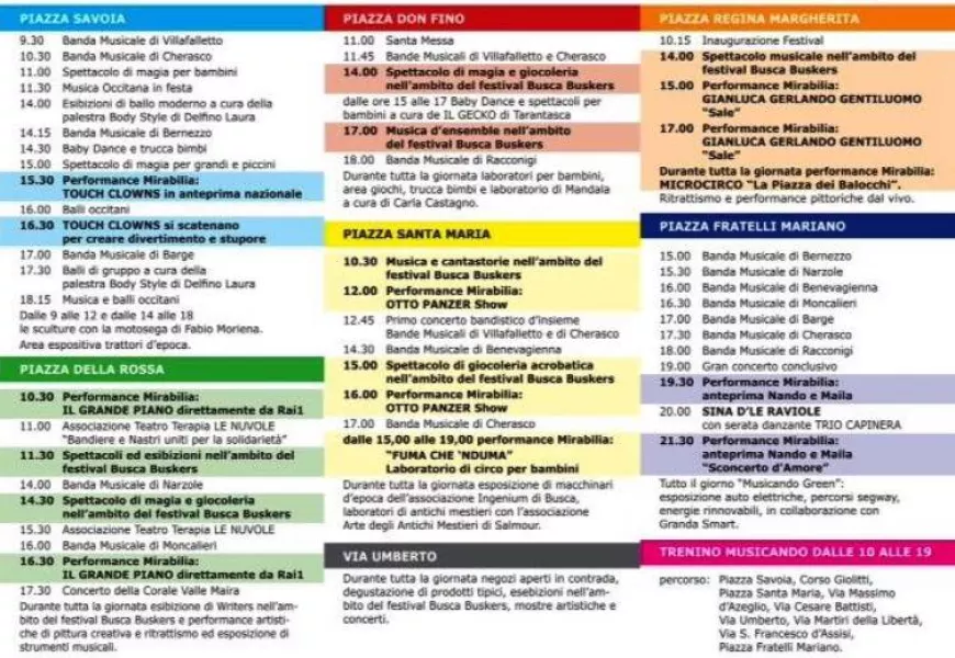 Il programma della giornata