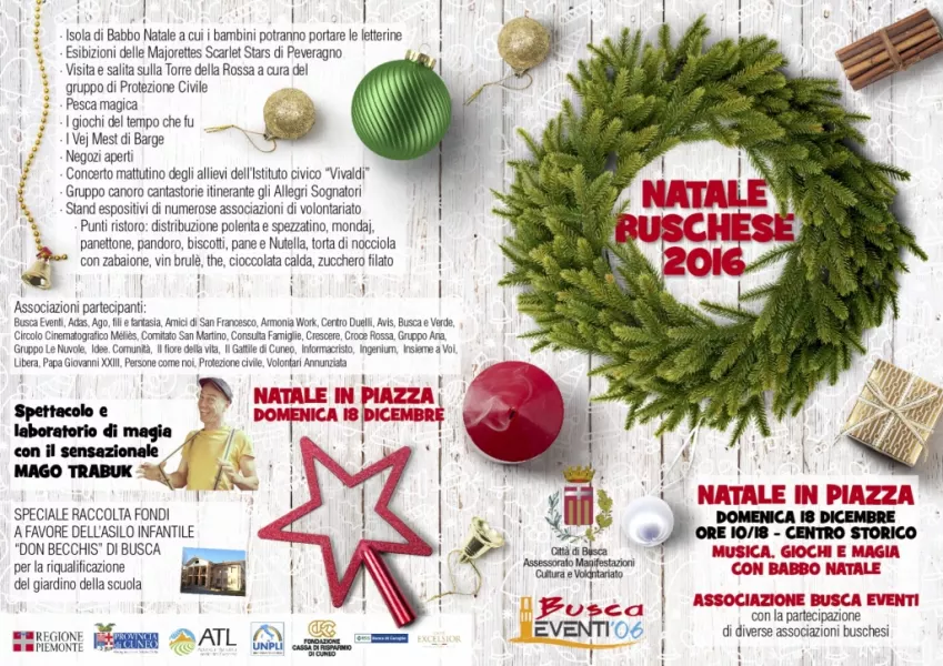 Il volantino di Natale in Piazza