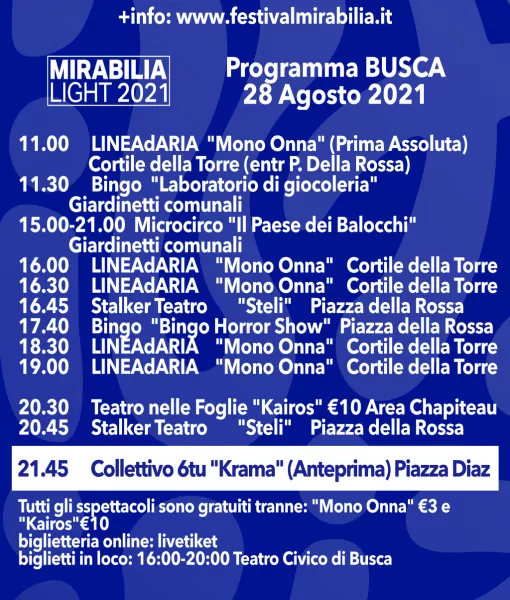 Il programma del 28 agosto