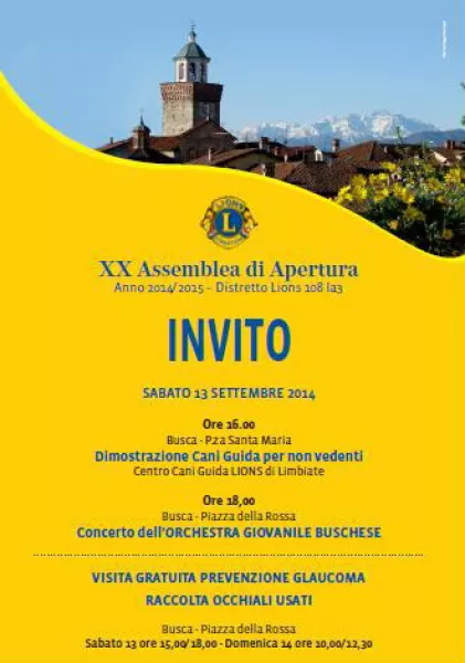 La locandina di invito all'evento