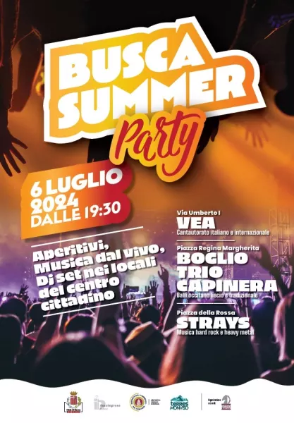 Sabato 6 luglio  Busca Summer Party  