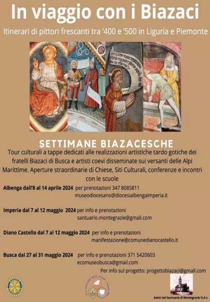 Visite guidate gratuite alle cappelle dei Biazaci martedì 28 e giovedì 30 maggio, dalle ore 10 alle 17