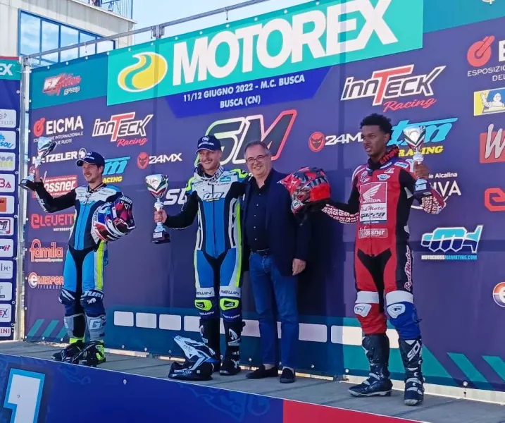 Le premiazioni al Kart Palnet degli Internazionali d’Italia di Supermoto