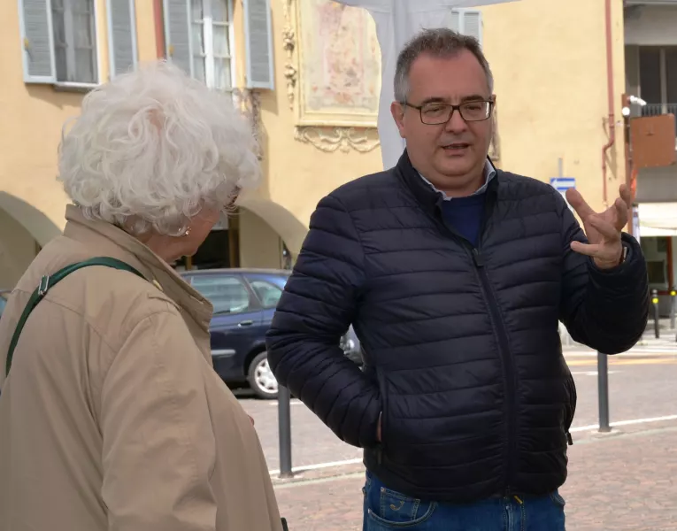 Il sindaco Marco Gallo con la presidente regionale di Italia Nostra Adriana My