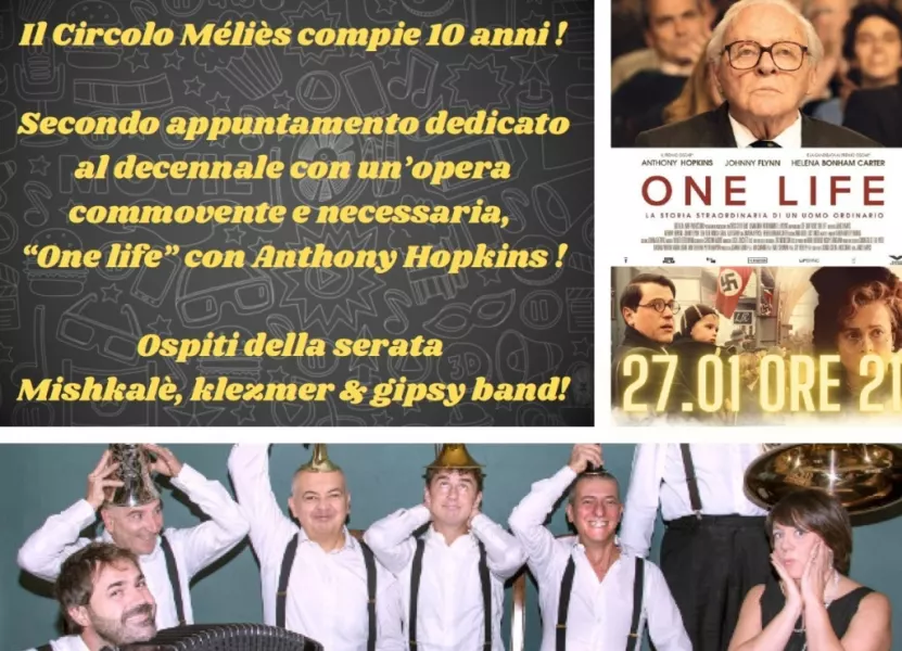 Sabato 27 gennaio “One Life” di James Hawes con l’introduzione della band klezmer e gipsy Mishkalé