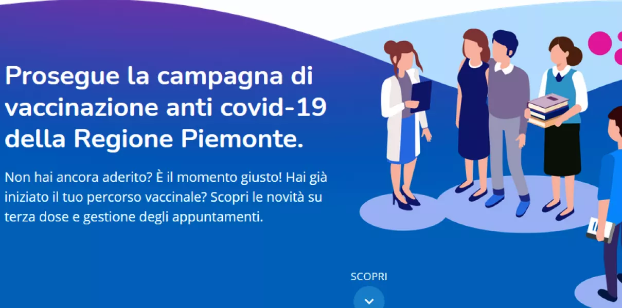 Tutte le informazioni sul vaccino antiCovid19 sul portale  ilpiemontetivaccina