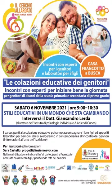 Colazione educativa il 6 novembre in Casa Francotto