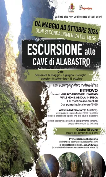 Escursioni alle cave di alabastro ogni seconda domenica del mese