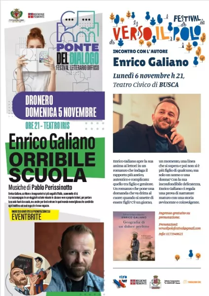 Enrico Galliano a Busca e a Dronero ad inizio novembre 