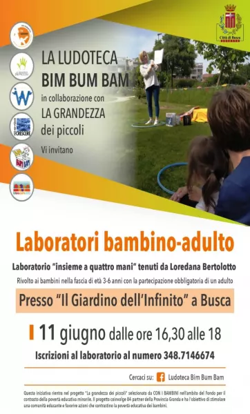 Venerdì 11 giugno l’ultimo dei laboratori bambino-adulto