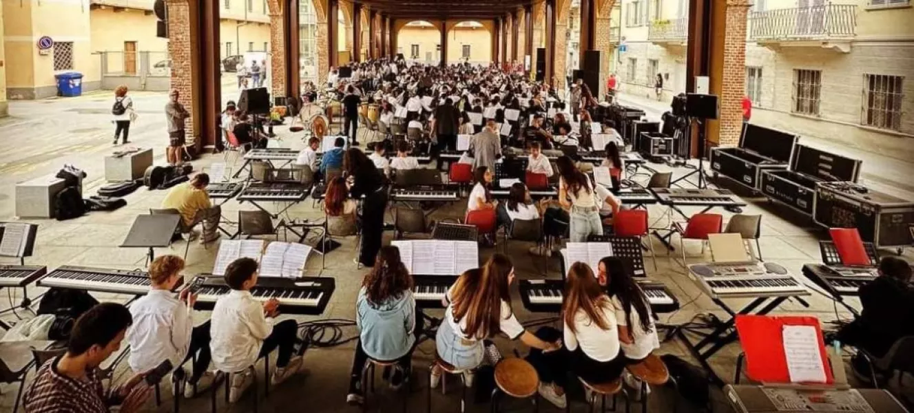 Uno degli eventi cui hanno preso parte i ragazzi dell'indirizzo musicale del Carducci