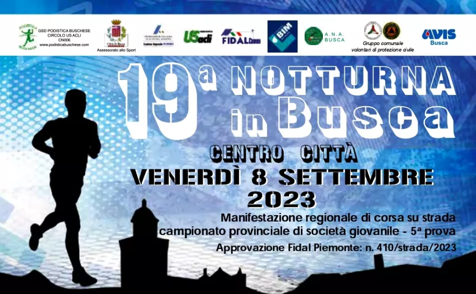 Venerdì 8 settembre la Notturna in Busca