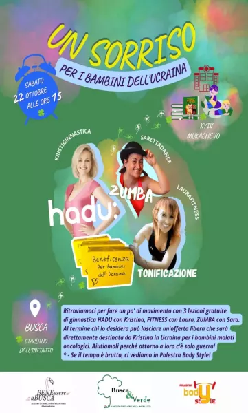 Sabato pomeriggio evento benefico nel parco Giardino dell'Infinito