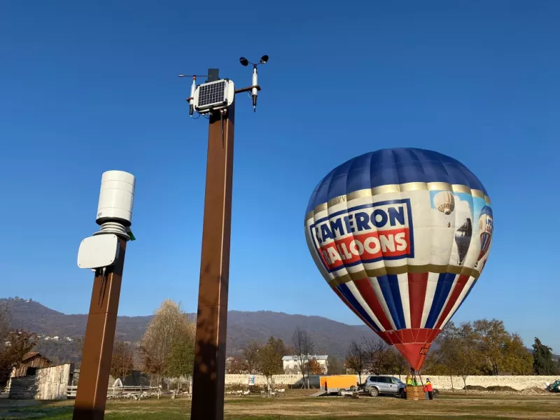 La stazione meteo nel parco dell'Ingenio