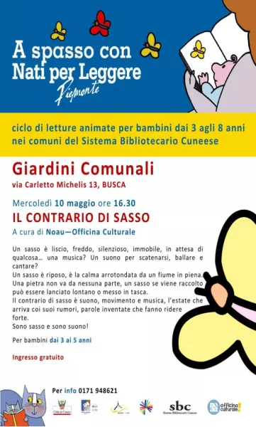 Mercoledì 10 maggio alle ore 16:30 nel Parco della Resistenza, in via Carletto Michelin 13 (biblioteca)