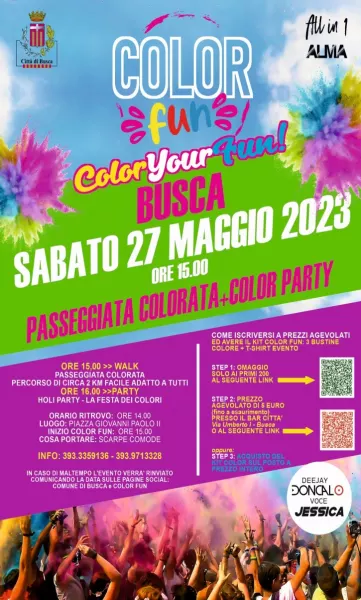 Color Fun Busca sabato 27 maggio