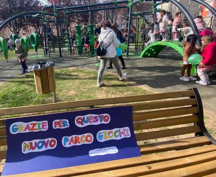 Inaugurata la nuova area-giochi del parco della Resistenza