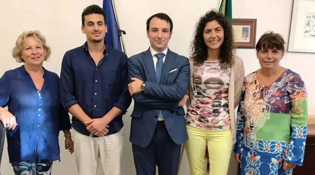 Nuovo Consiglio di amministrazione dell’Istituzione Comunale Culturale: da sinistra Liliana Berardo, William Allione, Mattia Bertaina, Chiara Isoardi, Monica Danova