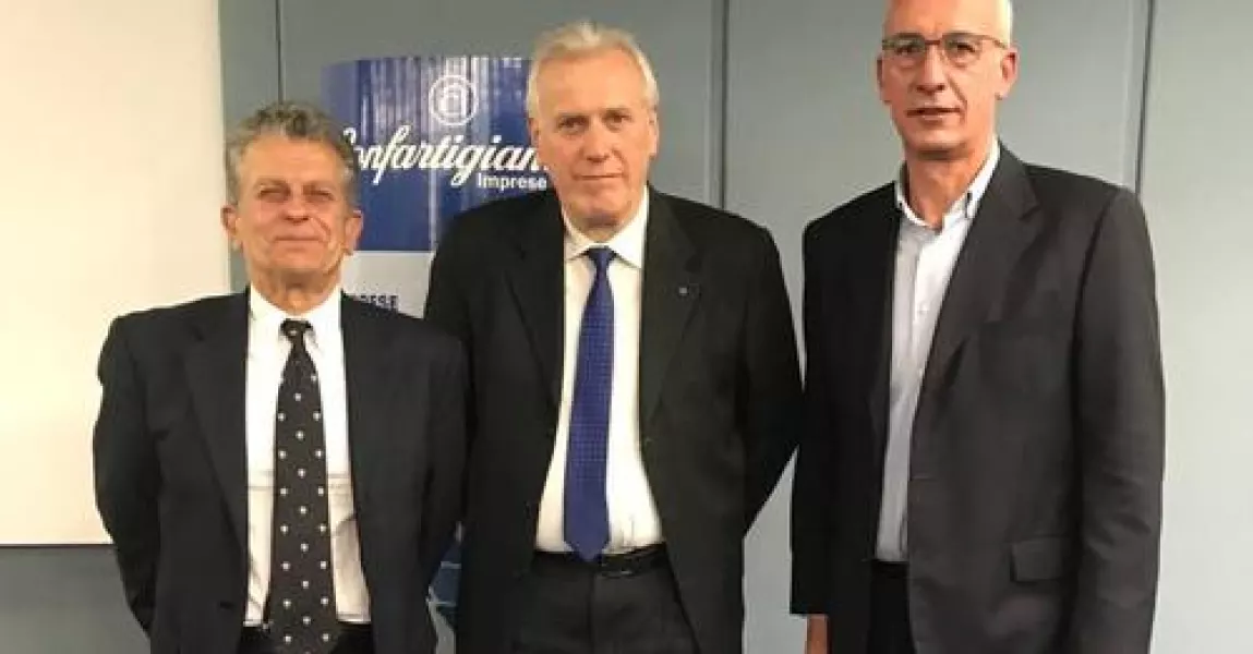 Il buschese Claudio Berardo, a destra, è entrato a far parte del direttivo nazionale di Confartigianato Trasporti