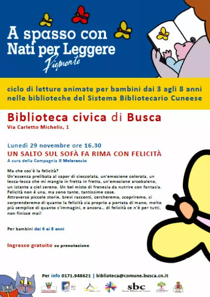 Lunedì  29 novembre in biblioteca lettura animata per bambini