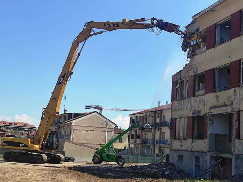 Il cantiere del nuovo polo scolastico