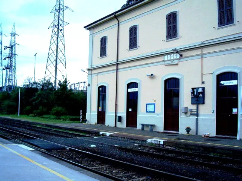 La stazione del treno di Busca