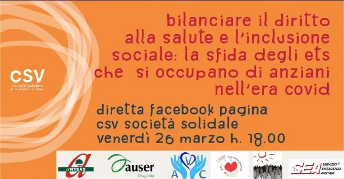 L'associazione buschese protagonista sul tema “Bilanciare il diritto alla salute e all’inclusione sociale: la sfida degli Ets che si occupano degli anziani nell'era Covid