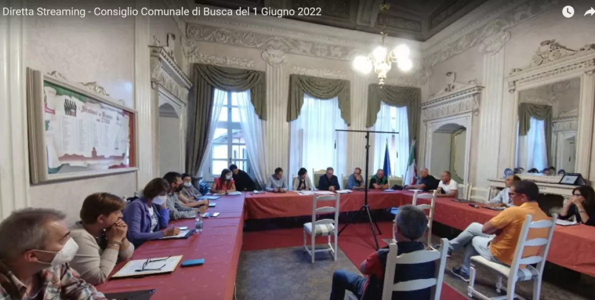 La seduta  sarà trasmessa in streaming sul canale youtube del Comune di Busca 