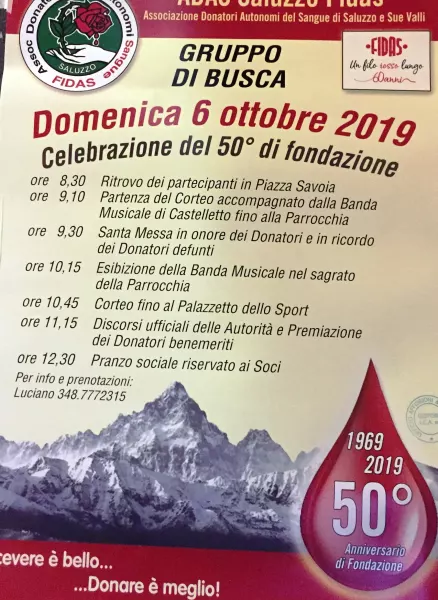 Domenica prossima, 6 ottobre, festa dei 50 anni dell'Adas