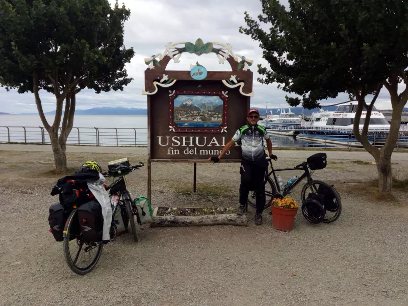 Osvaldo Garelli a Ushuaia, nella Patagonia argentina