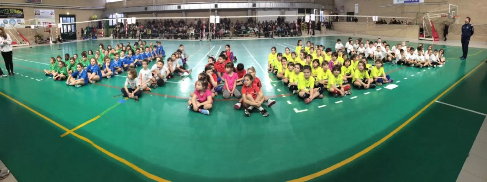 Un'immagine dalla giornata del minivolley