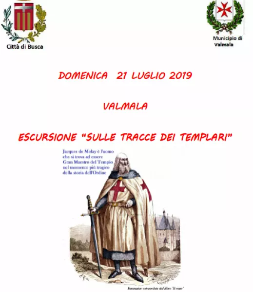 Domenica prossima, 21 luglio, a Valmala si terrà un'escursione dal titolo 'Sulle tracce dei Templari' 